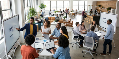 Wireless Display Workflow for Multi-Location Office Teams