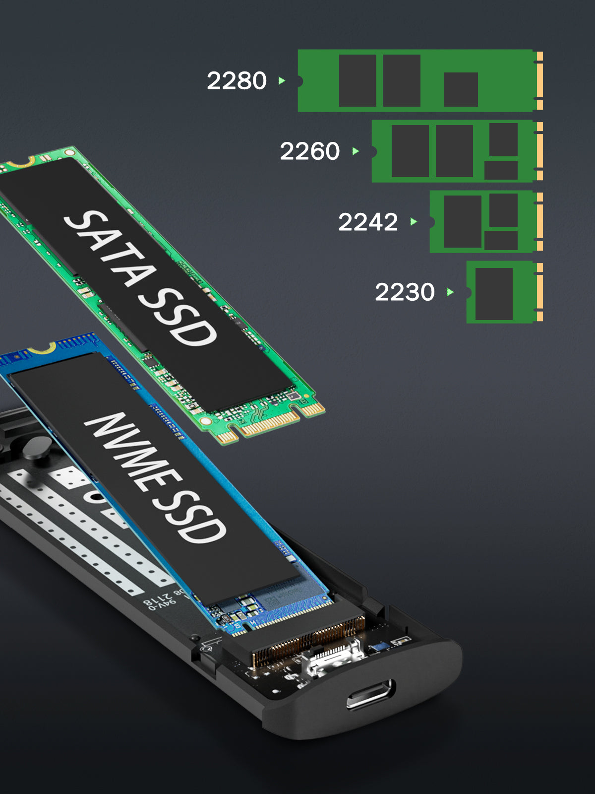 Lemorele Solid State Drive Box (SSD box) 【SD2L】