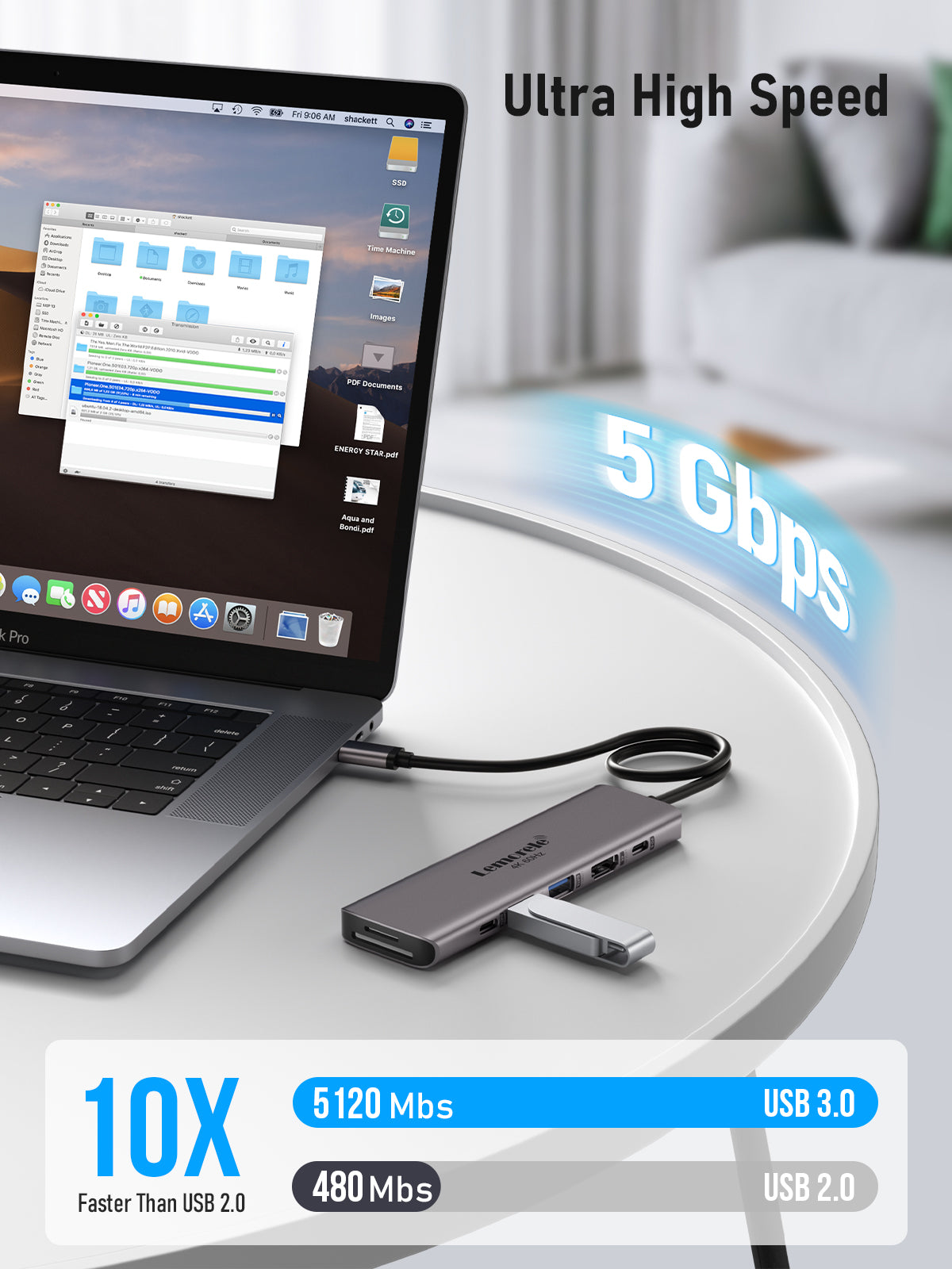 Lemorele USB C Hub 7 in 1 【#TC45】