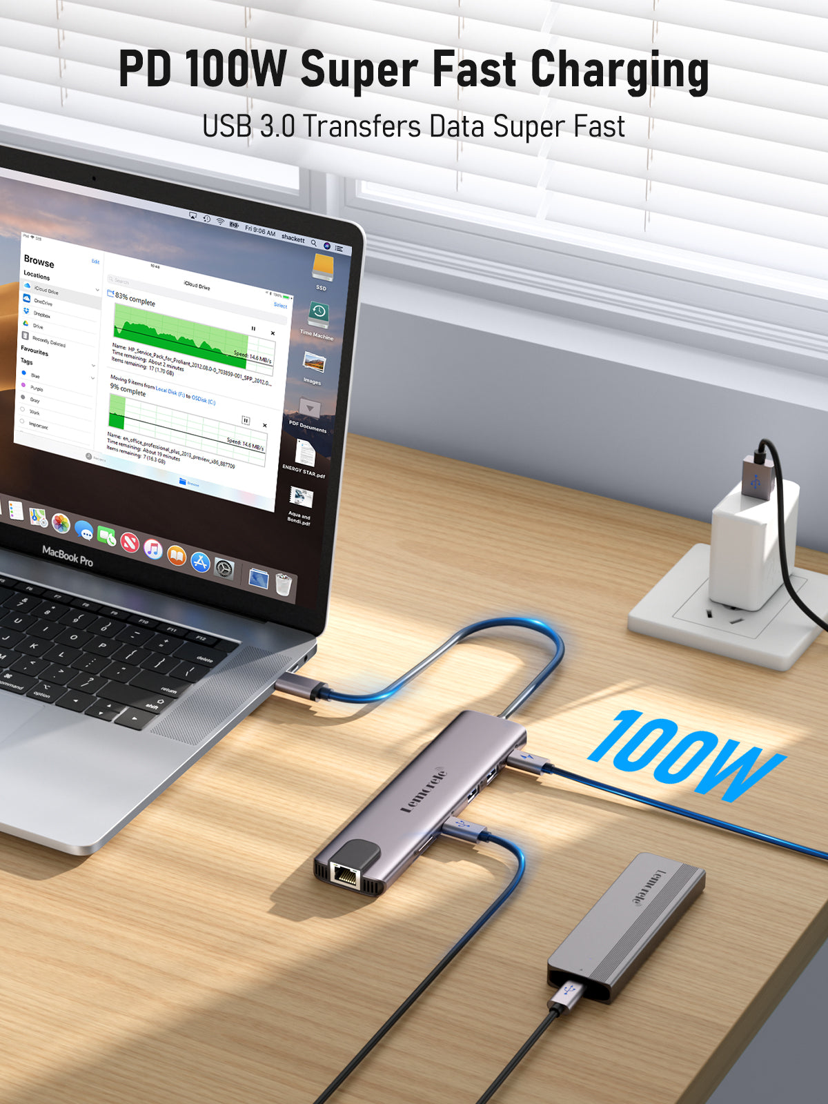 Lemorele USB C Hub with Dual HDMI 11 in 1 [TC65]