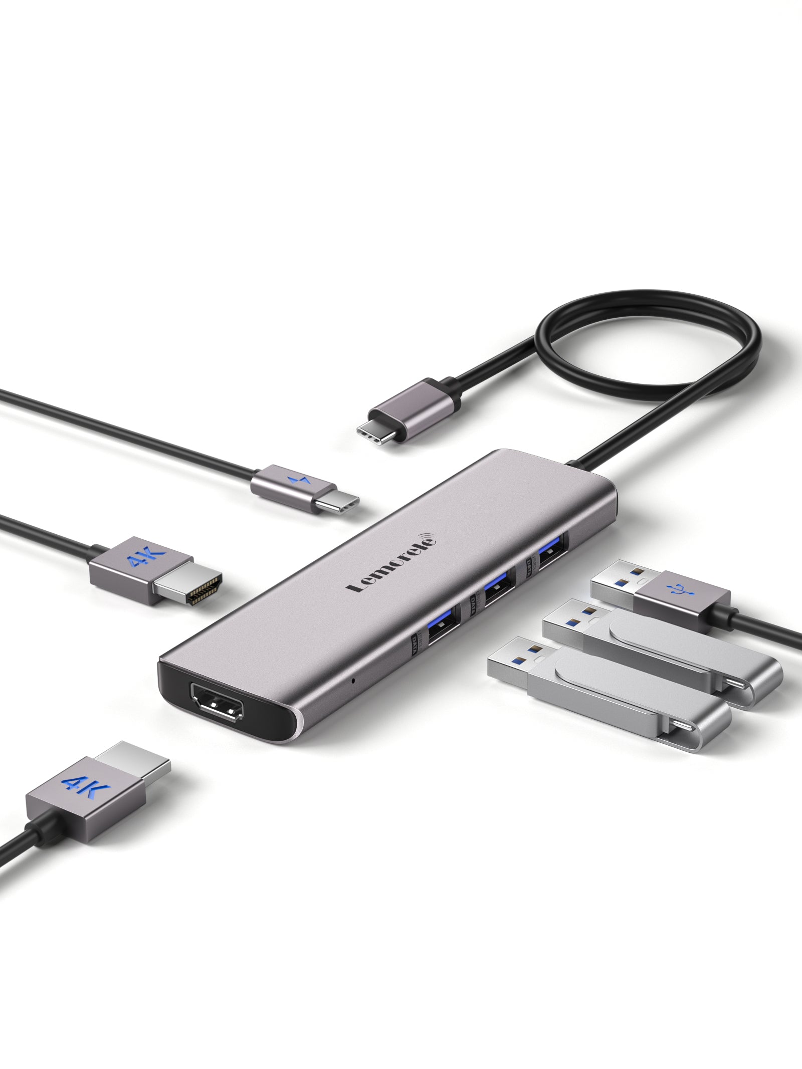 Lemorele USB C to Dual HDMI Adapter【TC73 Plus】