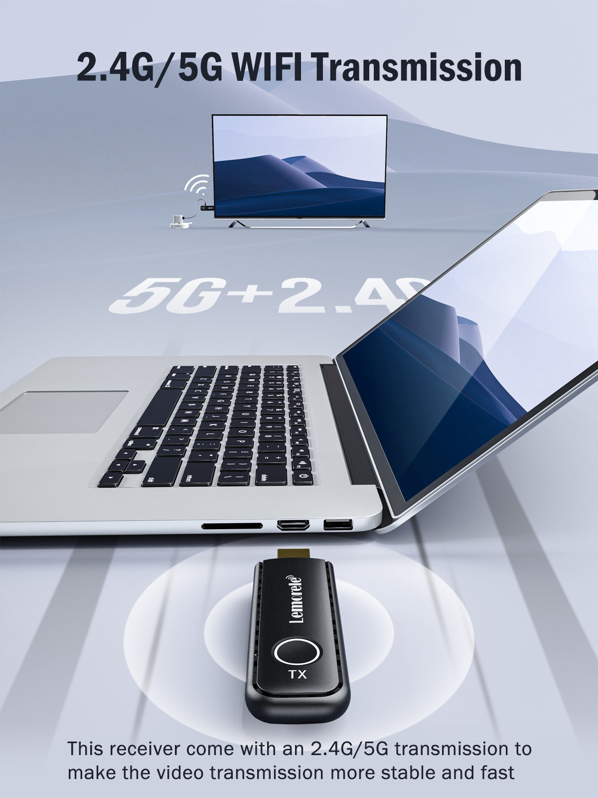 LEMORELE™ P2 Portable Wireless HDMI Transceiver