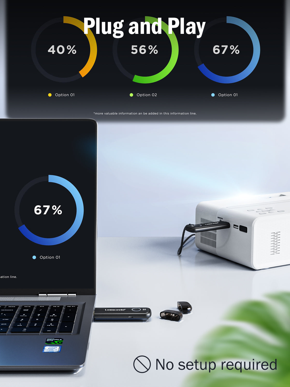 LEMORELE™ P2 Portable Wireless HDMI Transceiver