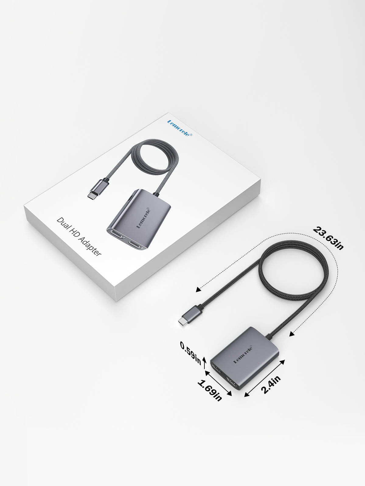 Lemorele Dual HDMI Adapter 【HD30】