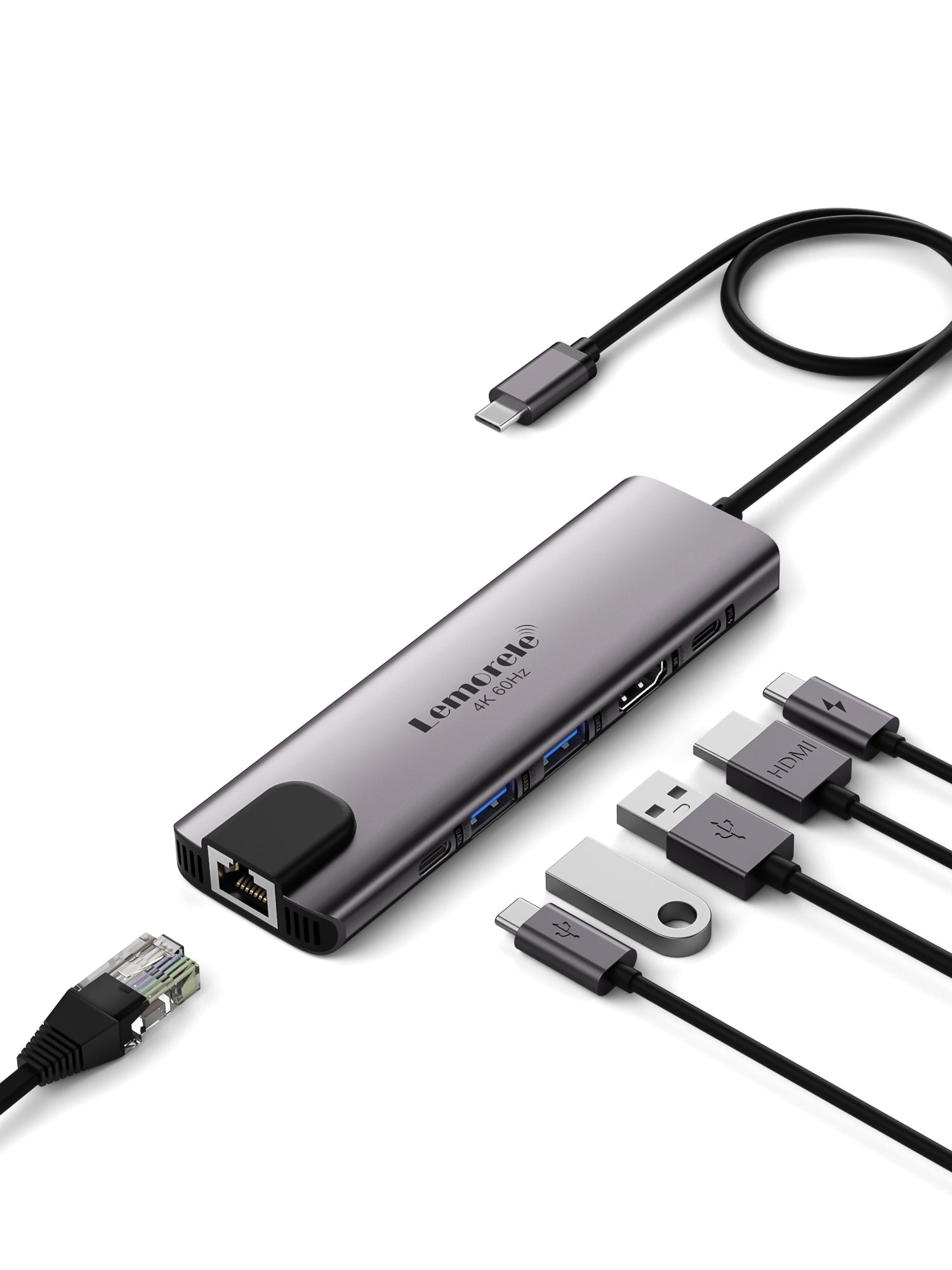 Lemorele USB C Hub 6 in 1【#TC44】