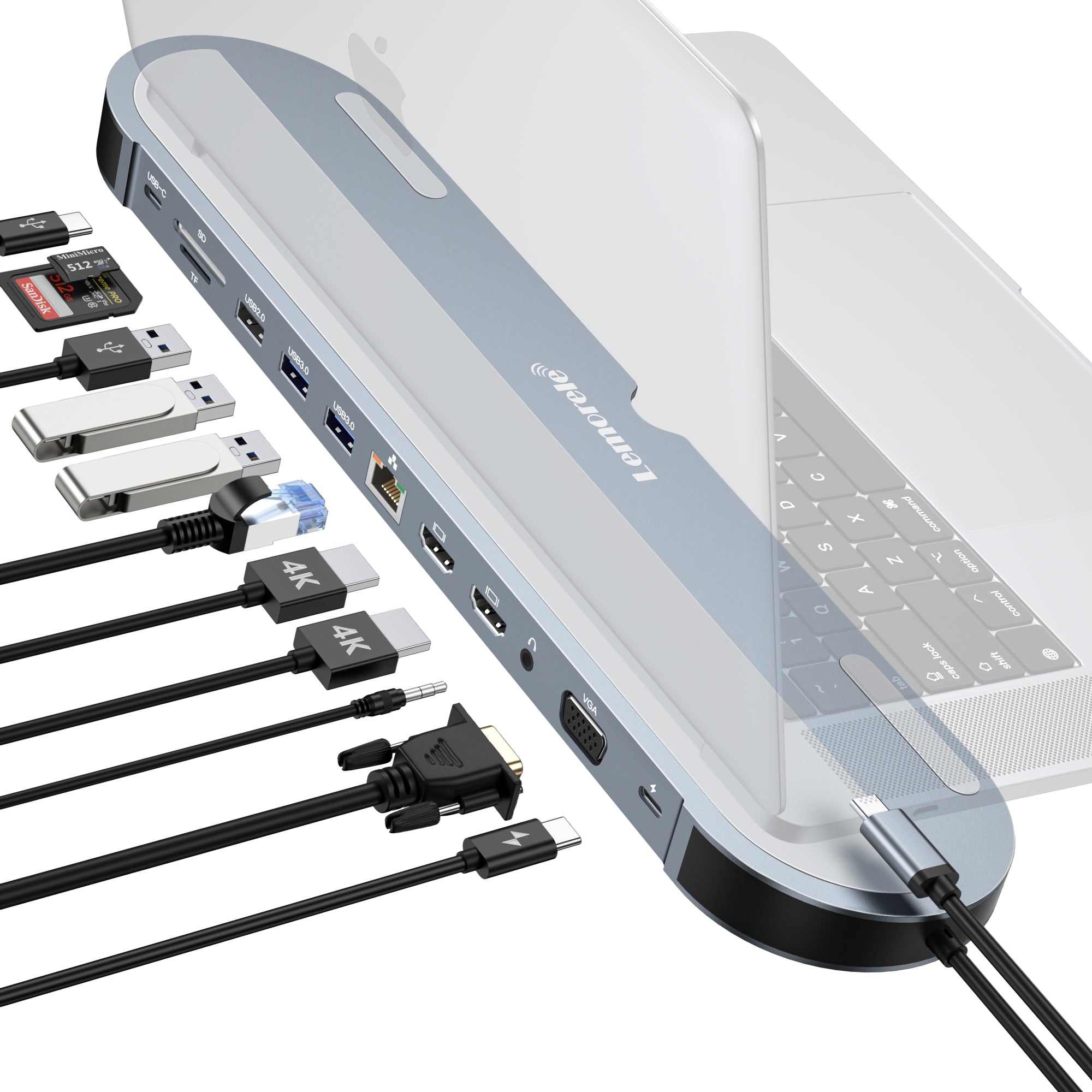 Lemorele  USB-C 12-in-1 docking station