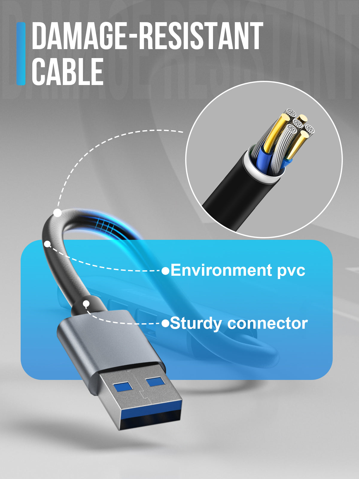 Lemorele 4-Port USB Hub【#TC53】