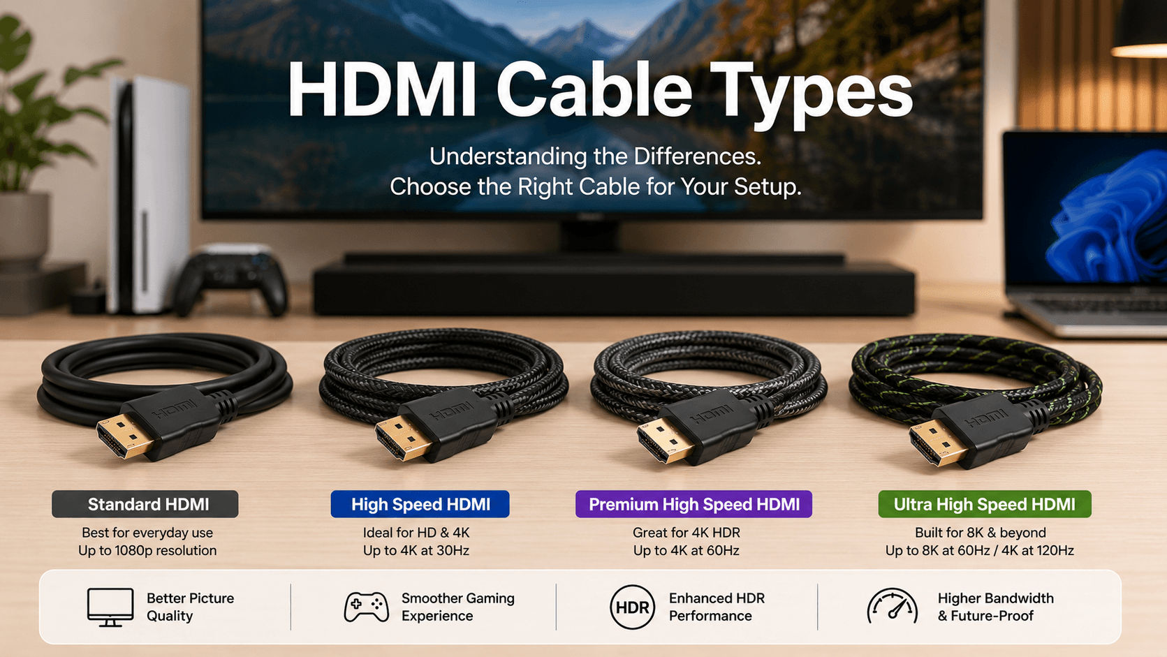 HDMI Cable Types Explained: How to Choose the Right HDMI Cable for You ...