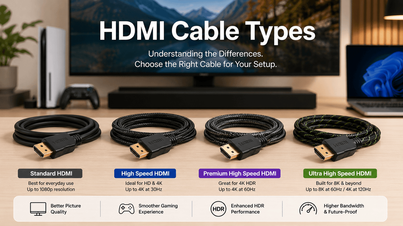 HDMI Cable Types Explained: How to Choose the Right HDMI Cable for Your Devices