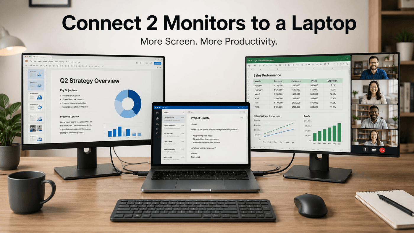 How to Connect 2 Monitors to a Laptop: A Simple Guide for Windows and Mac