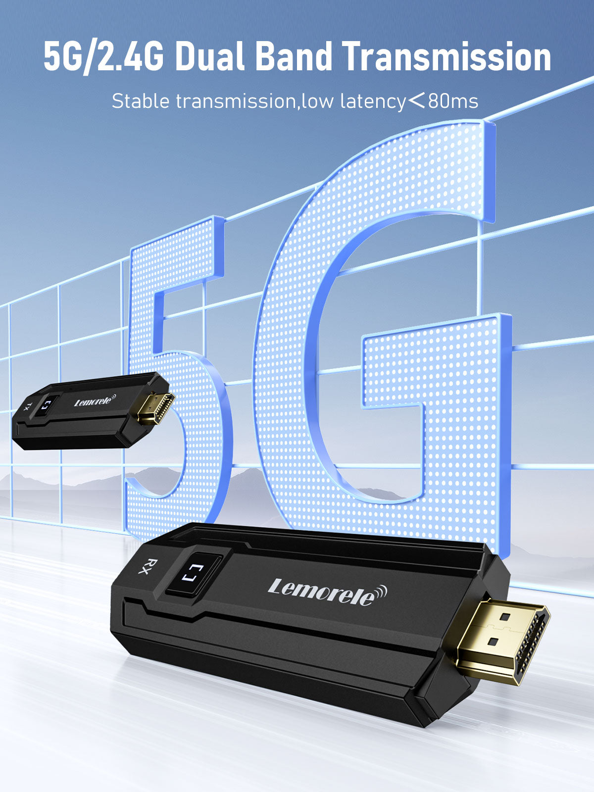 Lemorele Wireless HDMI Transmitter and Receiver hdmi to hdmi wireless【P20】