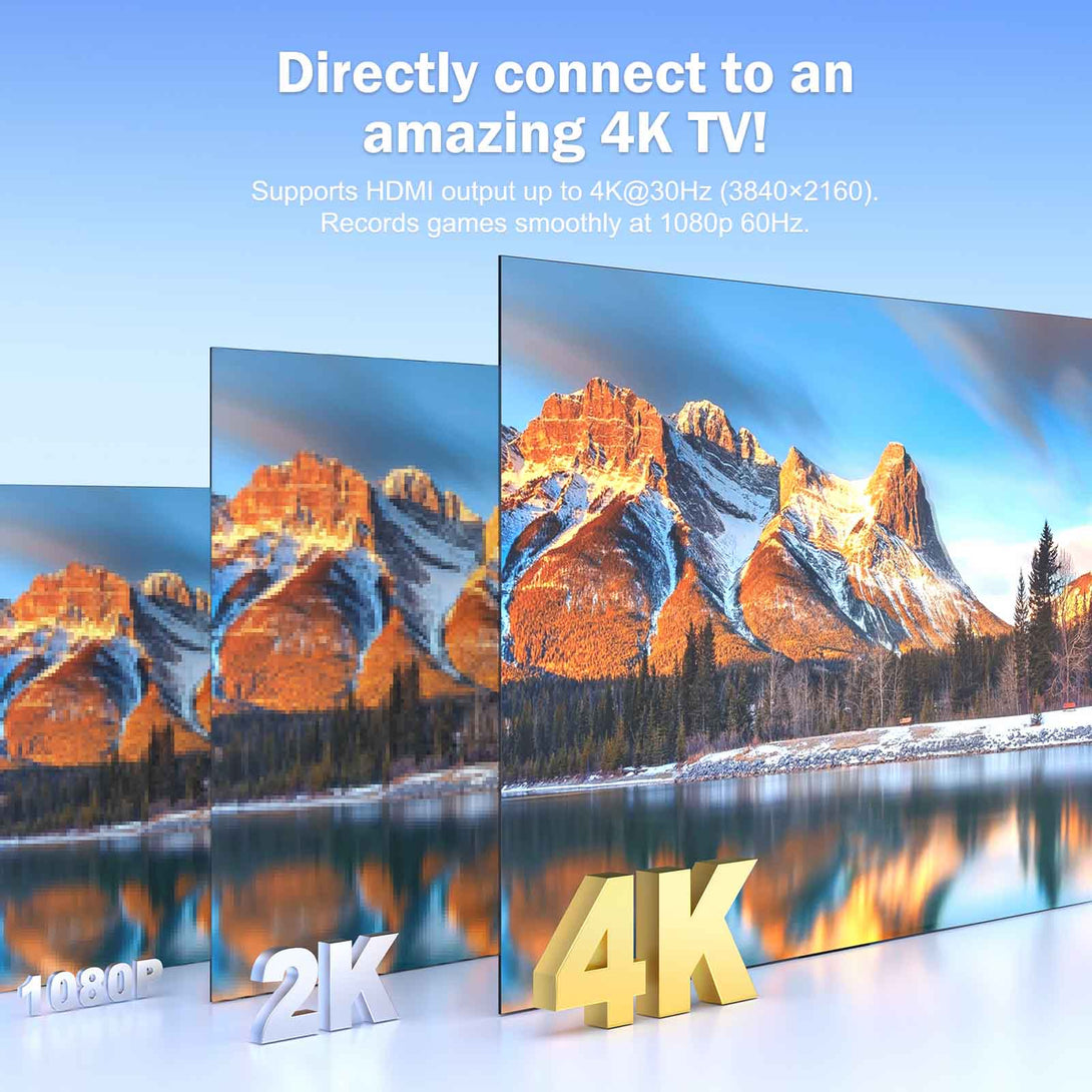 LEMORELE™ AC08 | 1080P Capture Card with HDMI Loop-Out, USB-C/USB-A, 100W PD Charging, Switch Dock Alternative