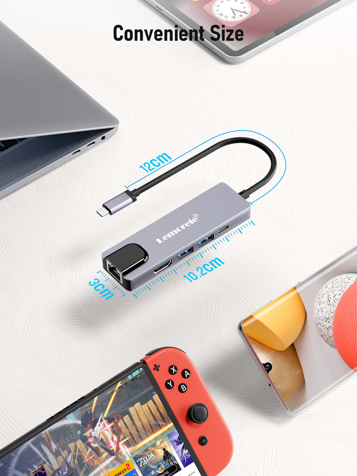 Lemorele 5 in 1 USB-C Hubs【TC15-PLUS】