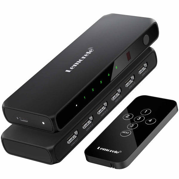 Conmutador HDMI 5 en 1 Lemorele