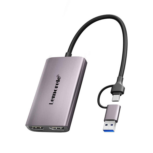 Lemorele AC02L 4K30Hz Video Capture Card | USB & Type-C Dual