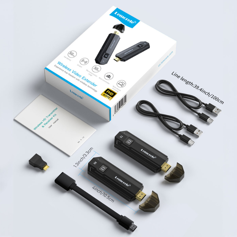 Lemorele HDMI ワイヤレス 送受信機セット 小型 : 無線 セット 送受信