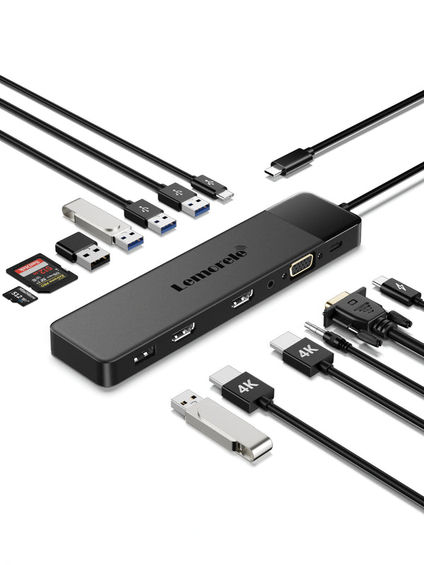 LEMORELE™ TC200 | USB-C 3-in-1 docking station