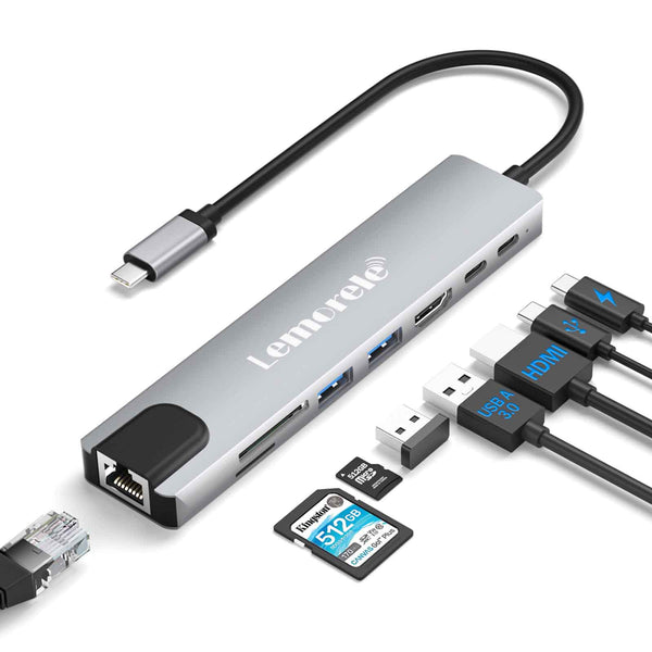 LEMORELE™  TC19 | USB C Hub 8 in 1