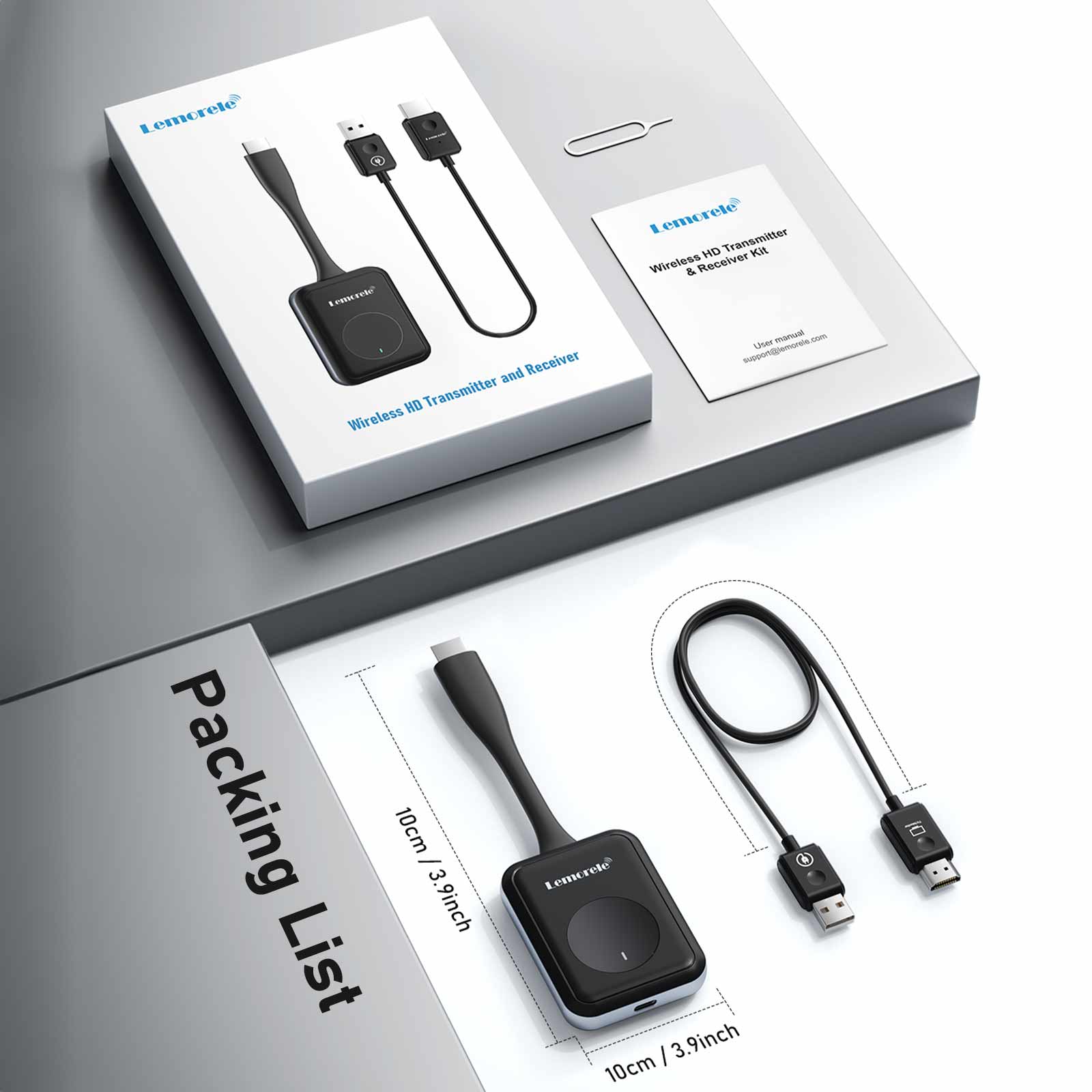Lemorele Wireless HDMI Kit – USB-A/C/HDMI For MacOS – Lemorele
