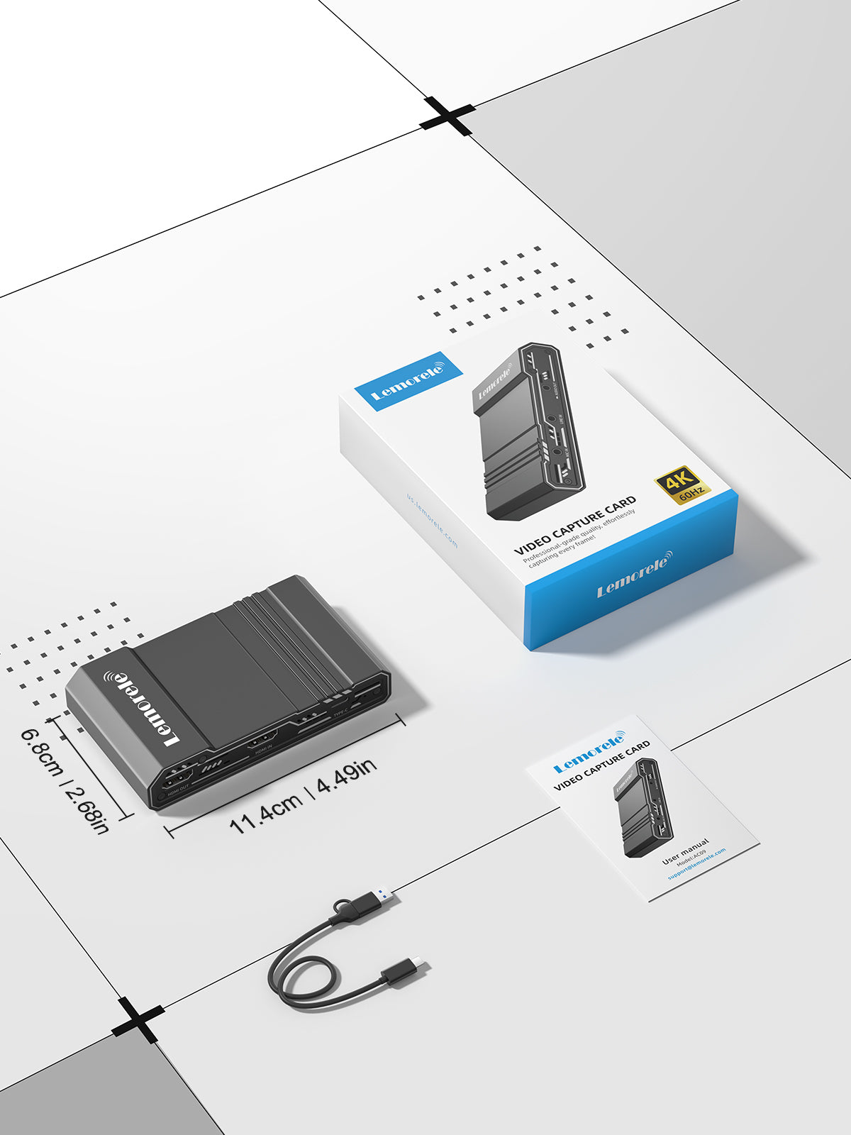 Lemorele AC09 HDMI to USB Capture Card for OBS Streaming