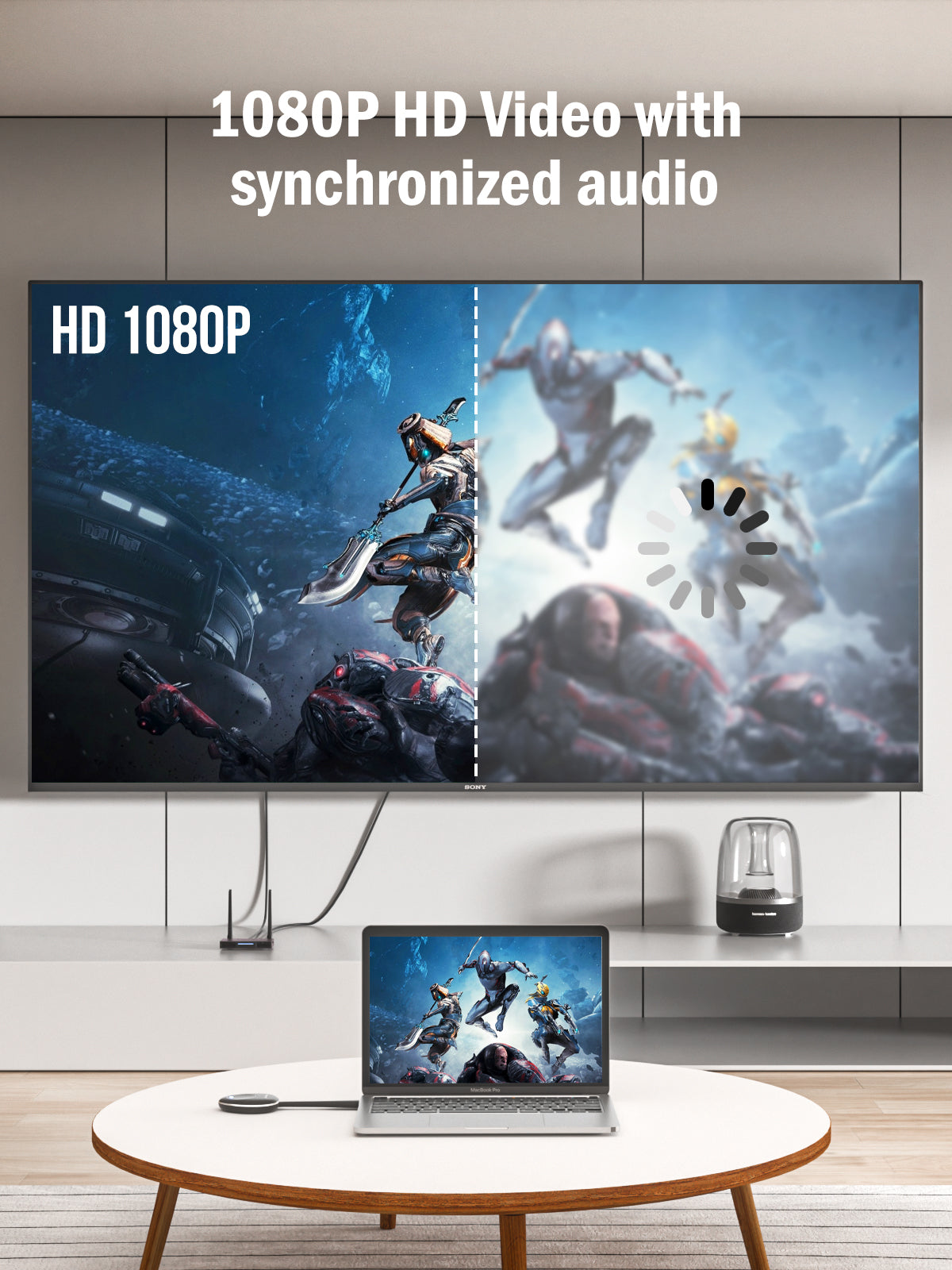 Lemorele Trasmettitore E Ricevitore HDMI Wireless 2.4G/5G – 1080p@60Hz, 8 TX A 1 RX, Plug&play, Fino A 50m