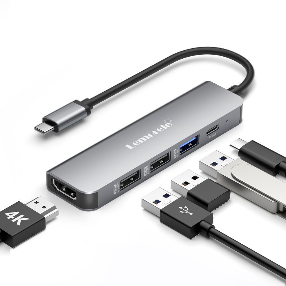 Lemorele 5 in 1 USB-C Hubs 【#TC101】