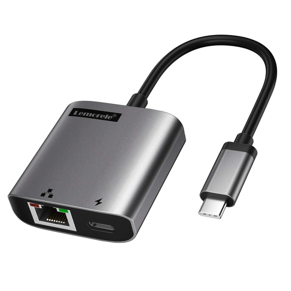 Lemorele TC35L USB-C to Gigabit Ethernet Adapter with 60W PD Charging