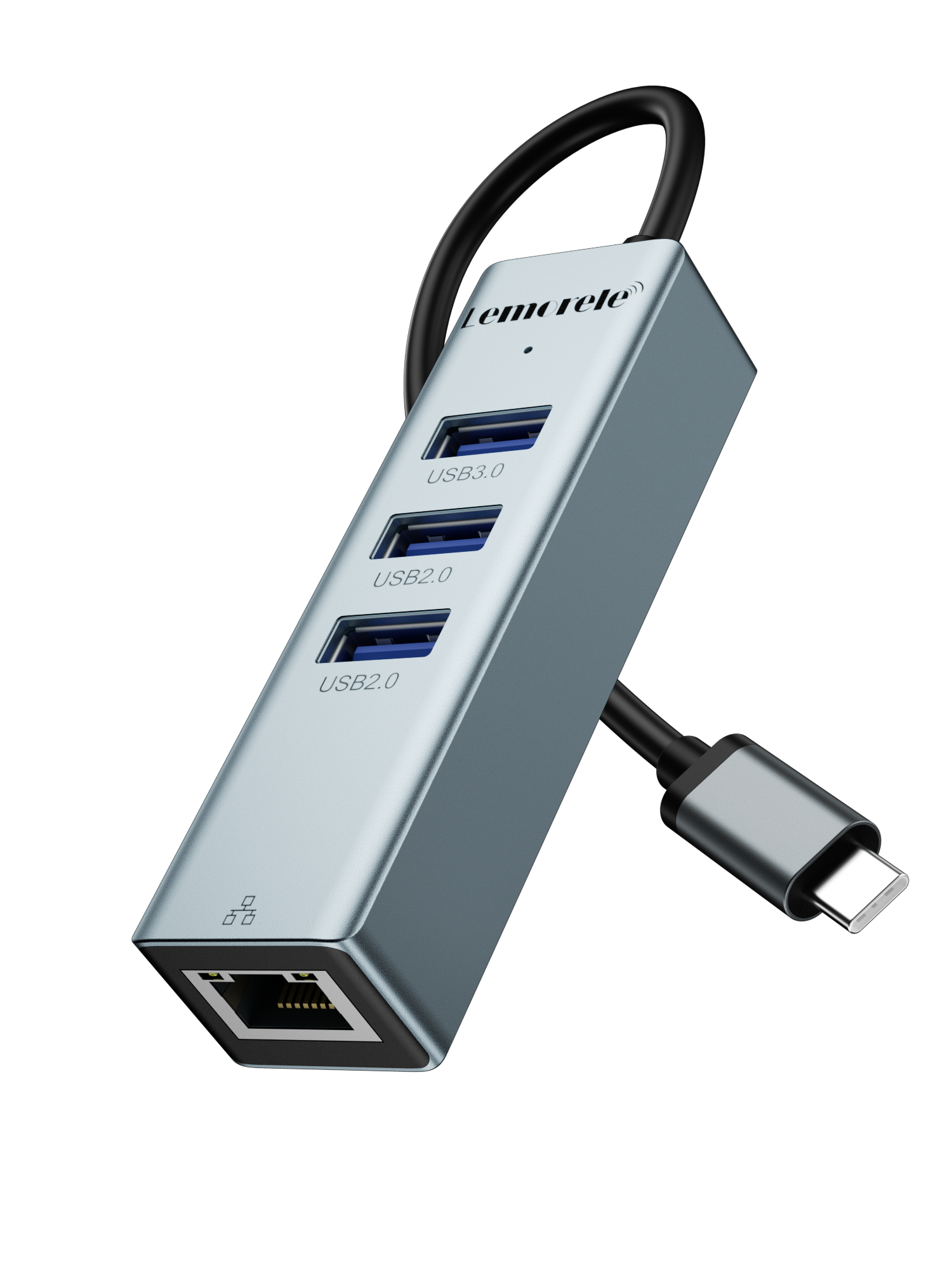 Lemorele USB C to Ethernet Adapter 4-in-1【#TC43】
