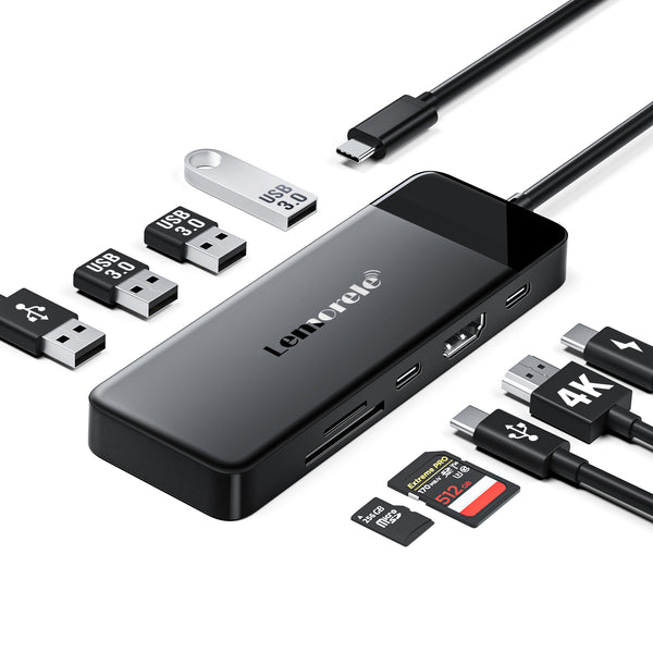 Lemorele 9-in-1 USB C Hub Multiport Adapter  【#TC92】