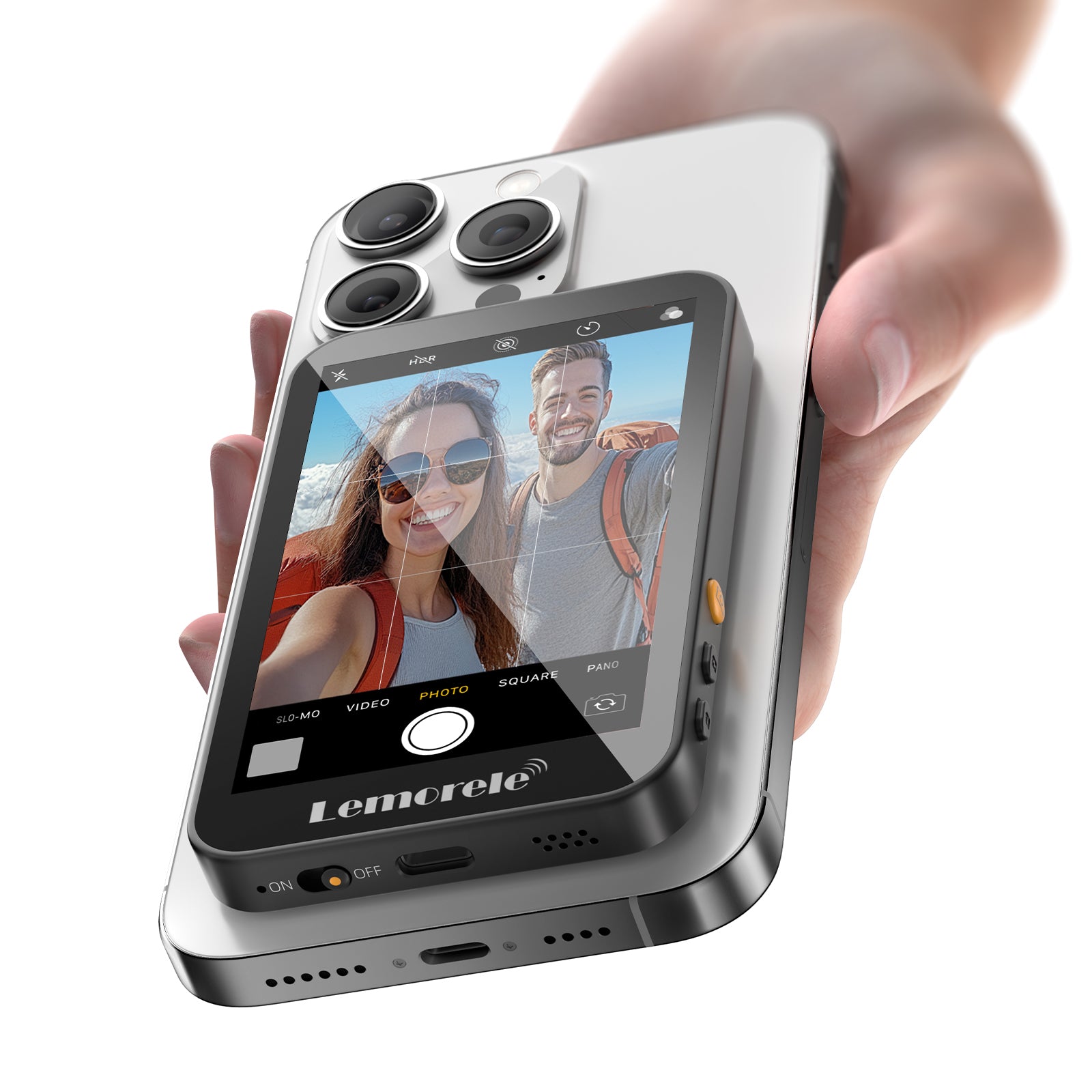 Lemorele R600 Magnetic Selfie Display with Bluetooth Zoom & HD