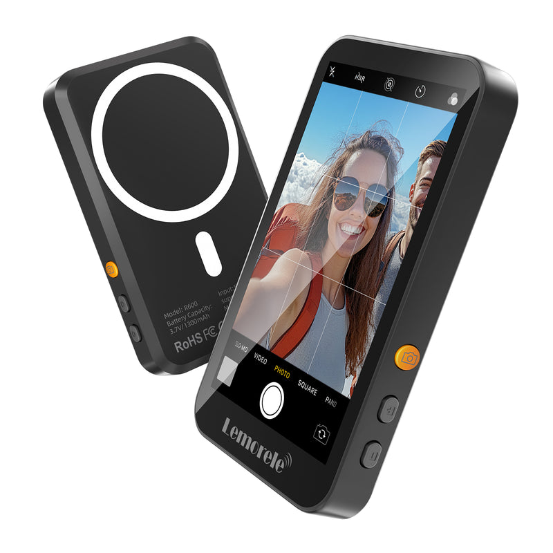 Bluetooth Camera Display Lemorele R600 Magnetic Selfie Display with Bluetooth Zoom & HD Screen $76.00