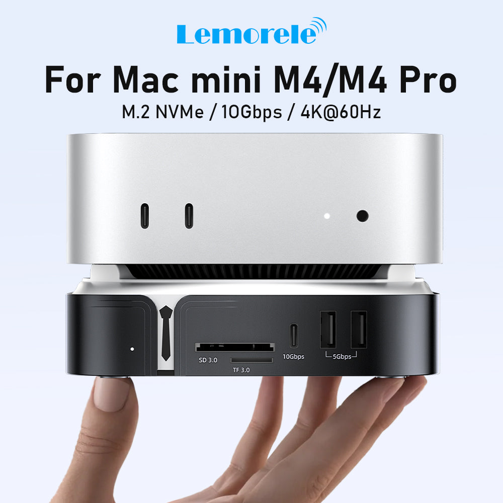Lemorele TC800 7-in-1 Mac mini M4 docking station features an M.2