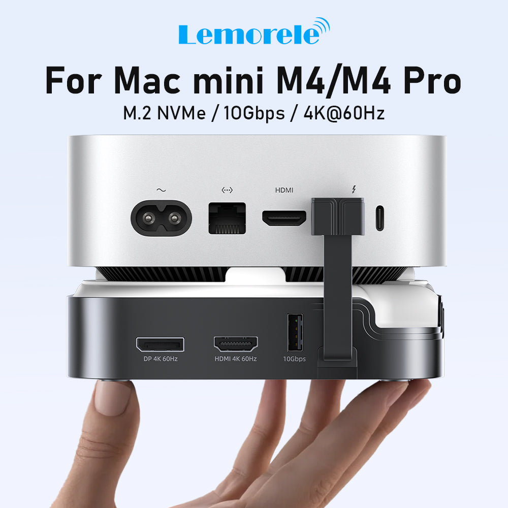 Lemorele TC800 9-in-1 Mac mini M4 docking station features an M.2