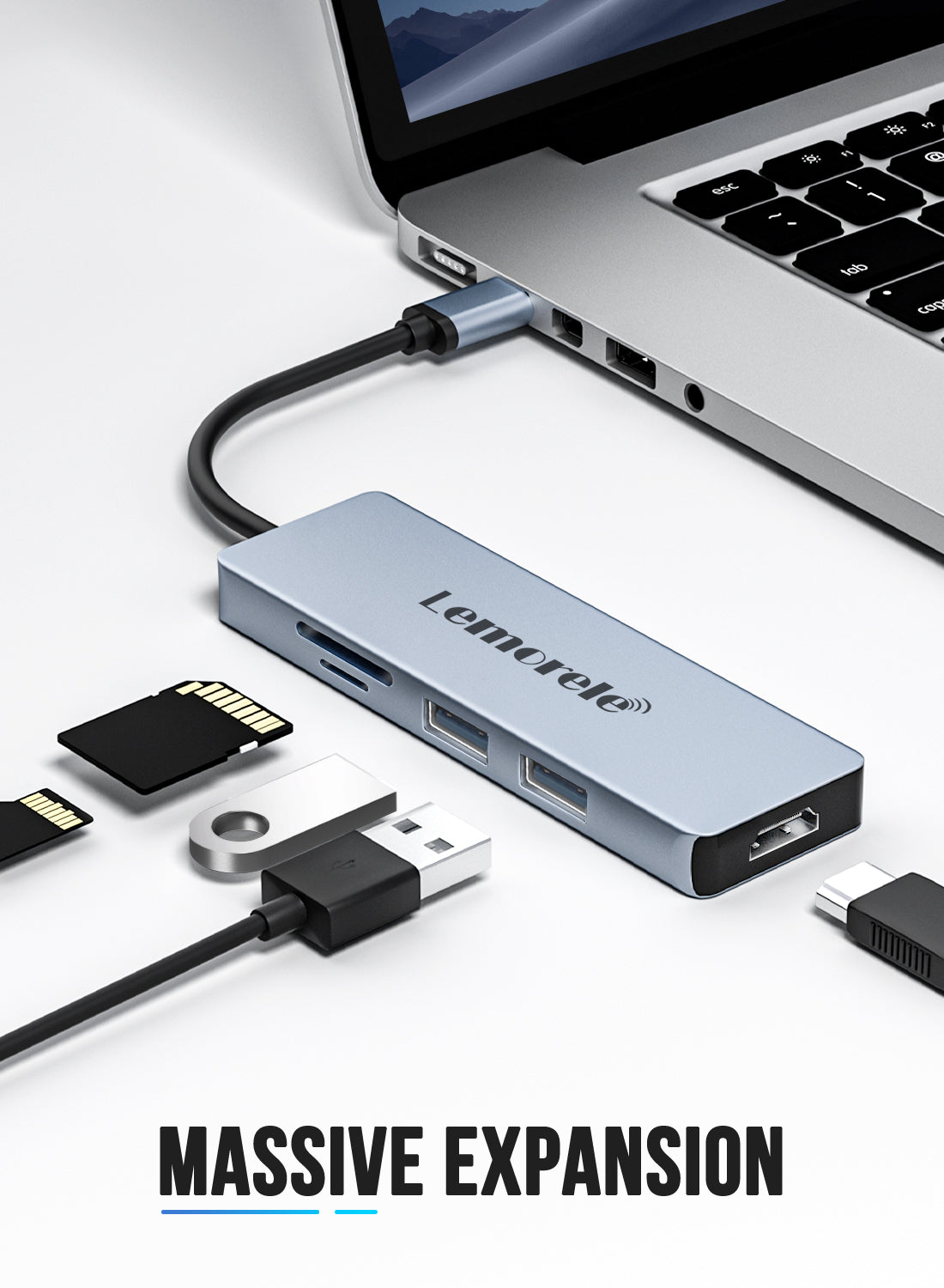 Hub USB C Lemorele 5 in 1 【#TC18】 