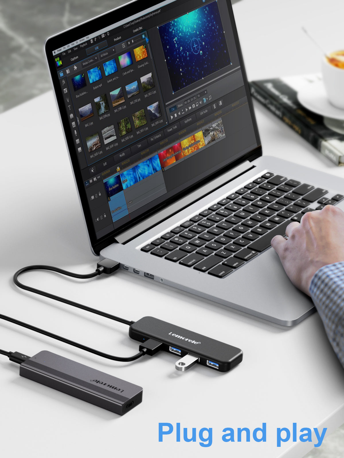 HUB USB Lemorele per laptop USB 4 IN 1【#TC55】 