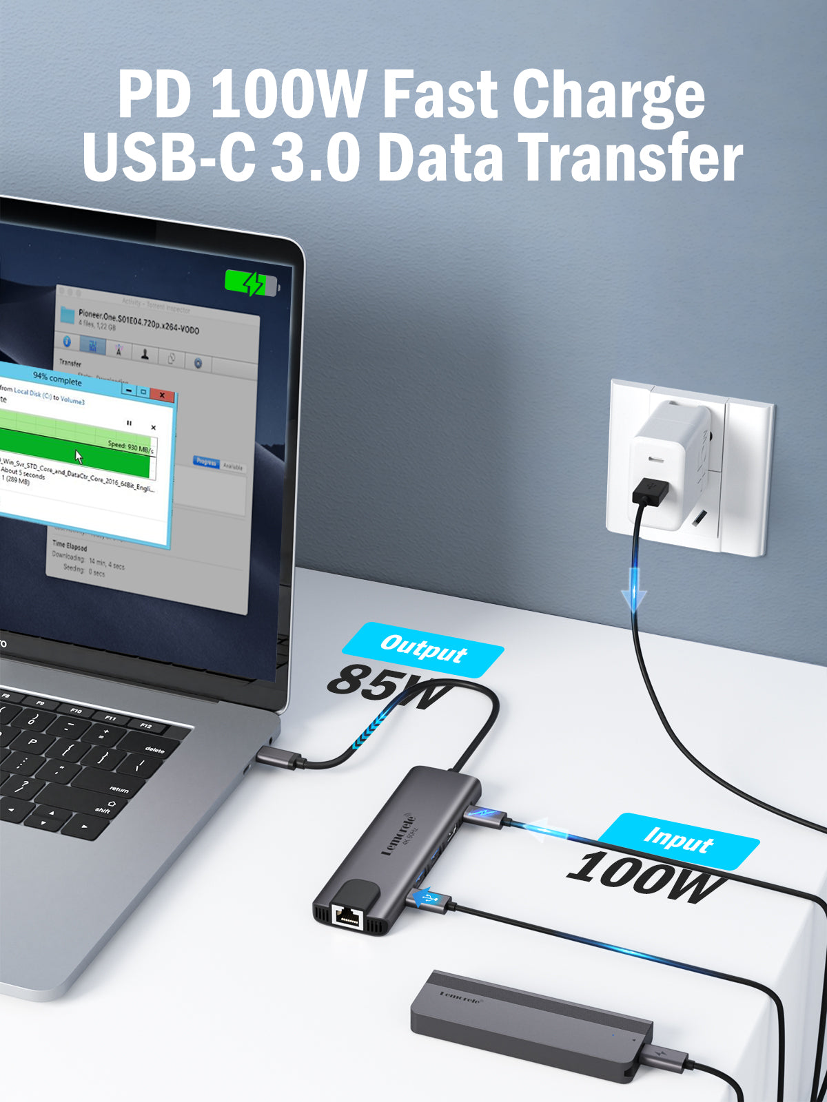Hub USB C Lemorele 6 in 1【#TC44】 