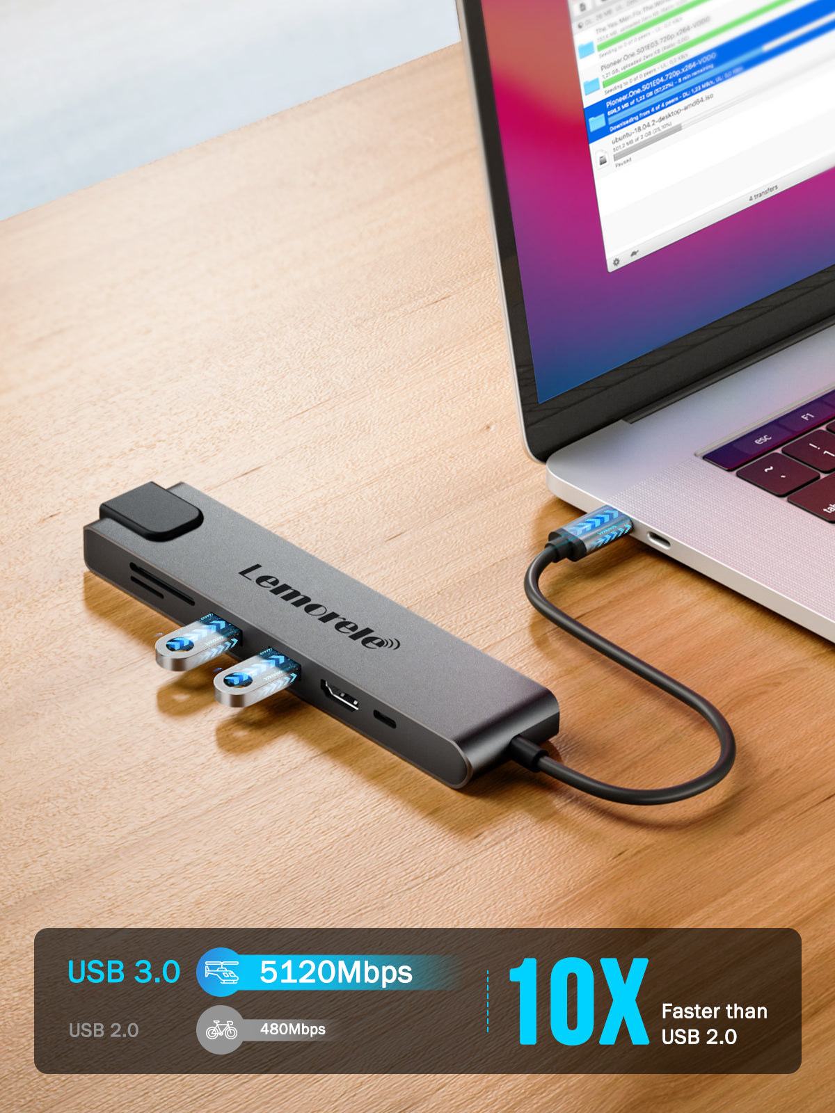 Lemorele Hub USB-C 7 in 1 【#TC25】 