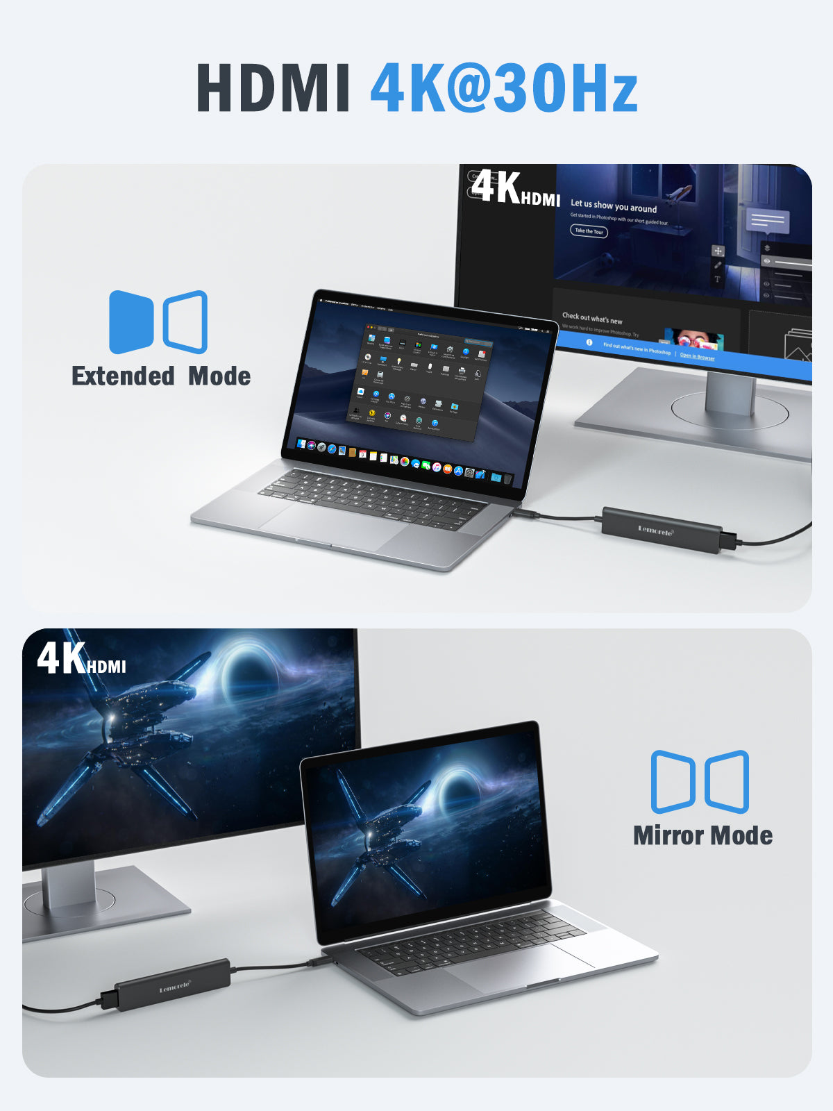 Lemorele USB C Hub 7 in 1【#TC70】