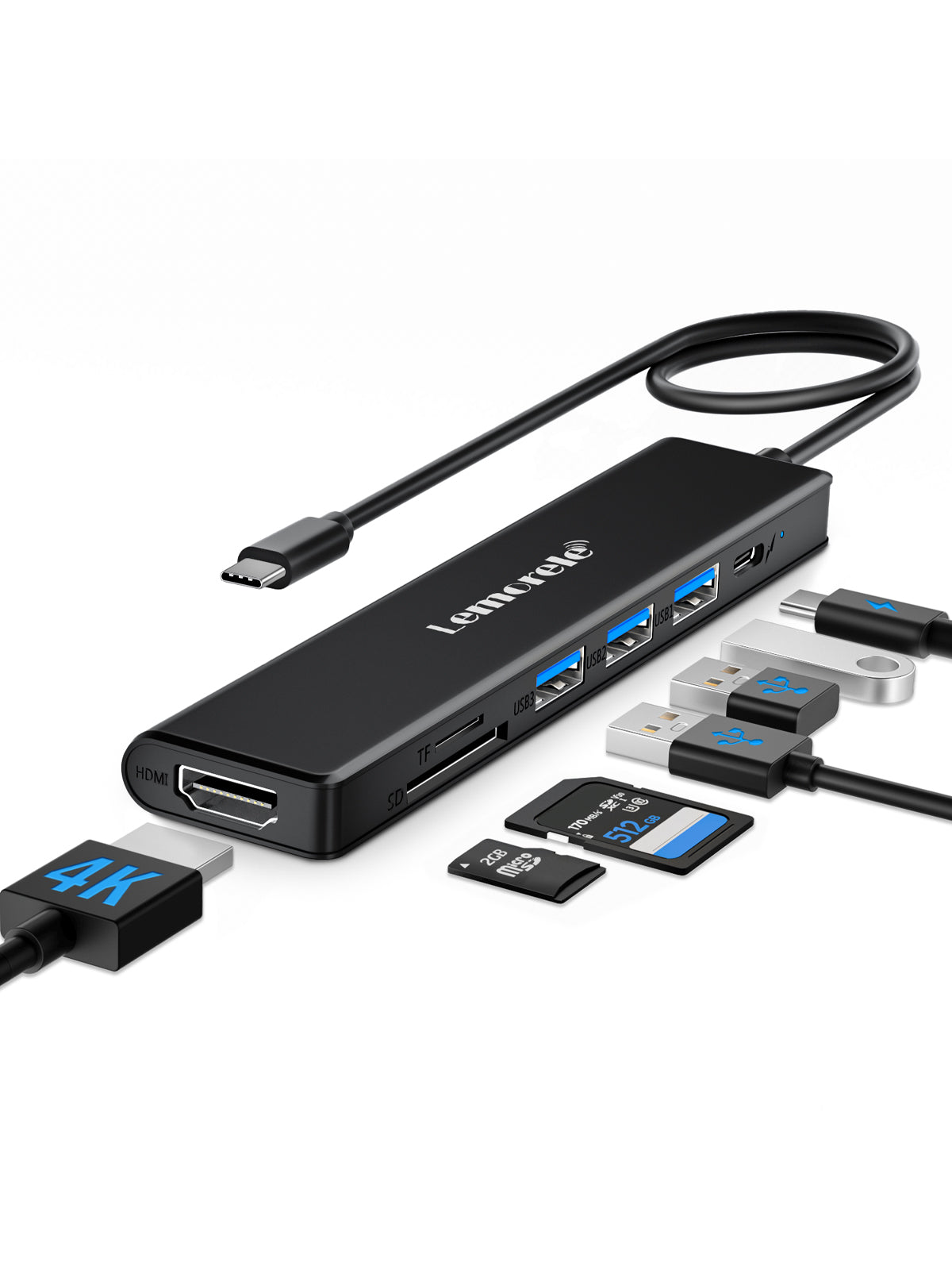 Hub USB C Lemorele 7 in 1【#TC70】