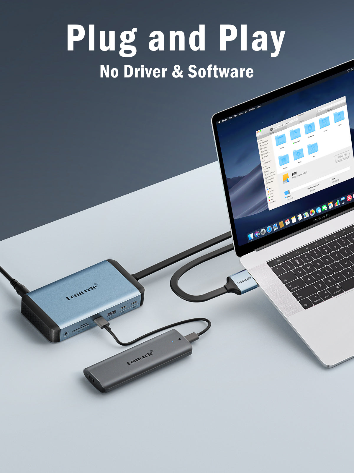 Lemorele 12 in 2 USB C Docking Station for MacBook [#TC73]