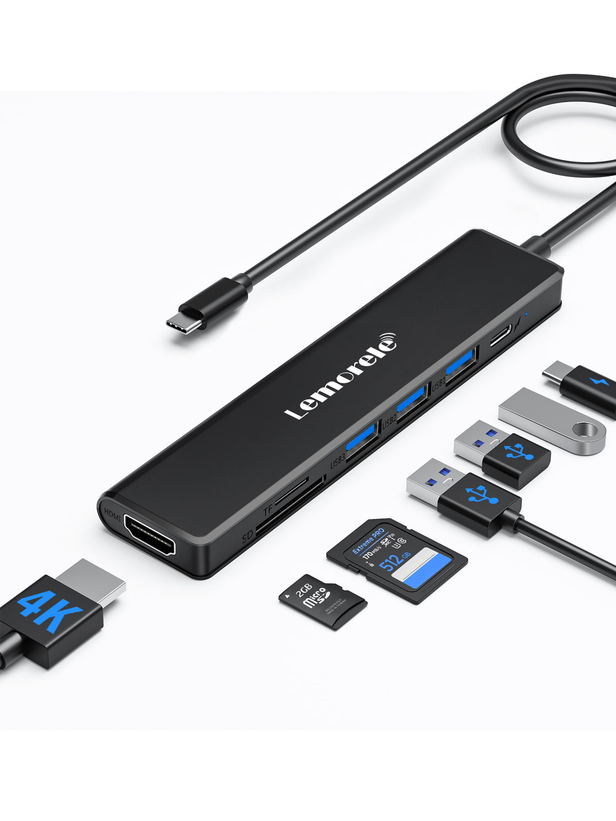 Lemorele USB C Hub 7 in 1 【#TC90】