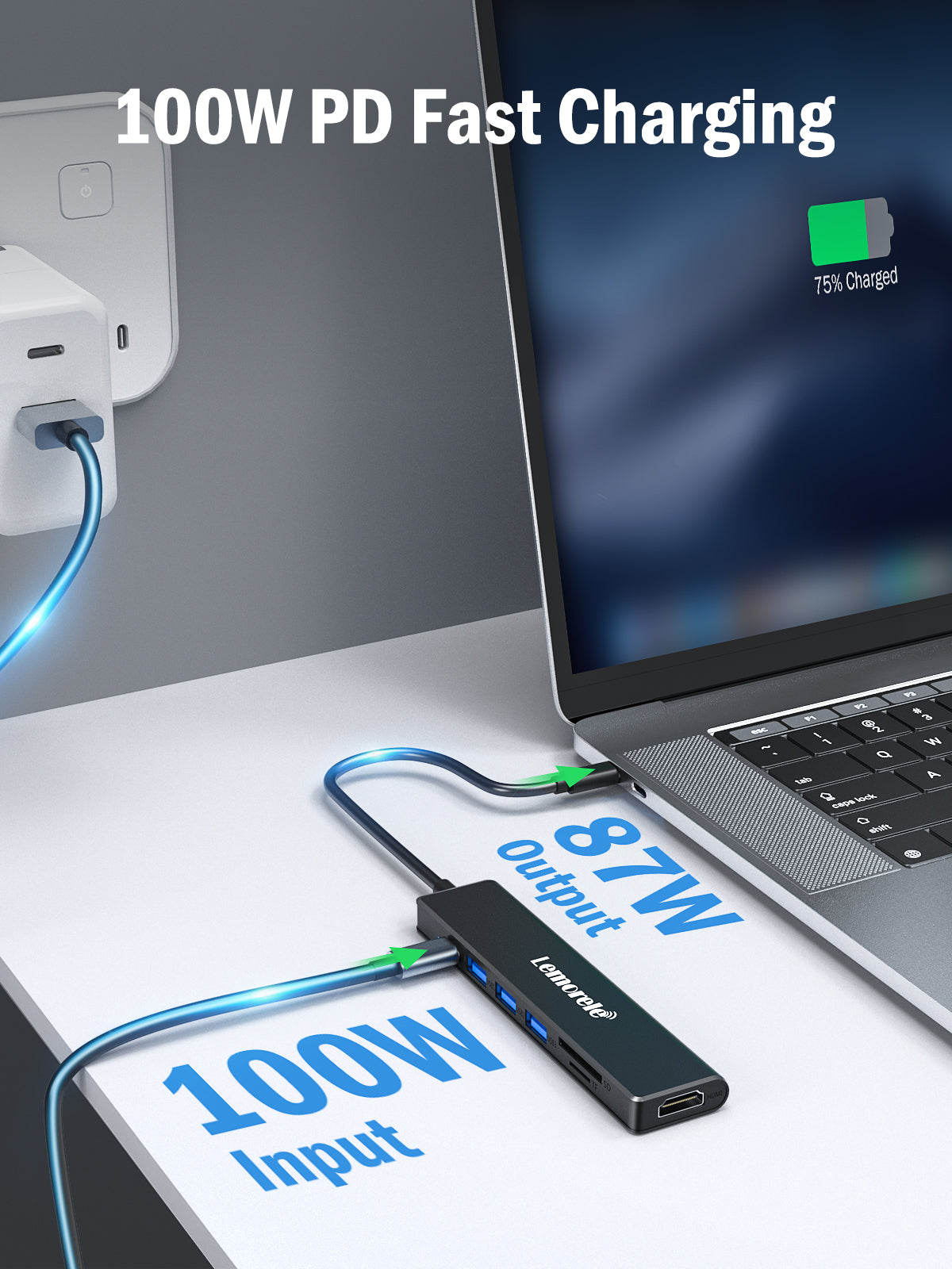 Lemorele USB C Hub 7 in 1 【#TC90】