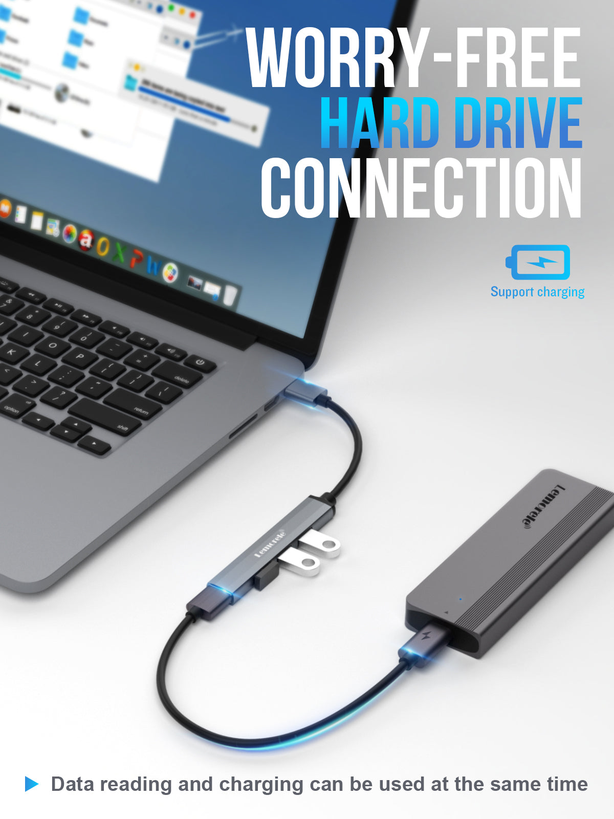 Lemorele 4-Port USB Hub【#TC53】